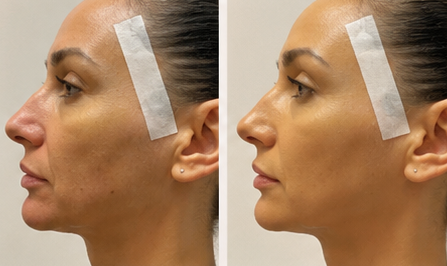 Side profile before and after result